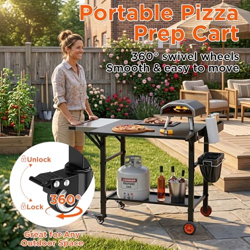 Pizza Oven Table with Cover for Ooni Pizza Ovens - Image 5