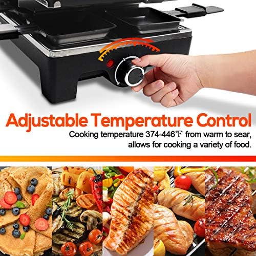 CUSIMAX Raclette Grill Electric Grill Table Portable 2in1 Korean BBQ Grill - Image 4