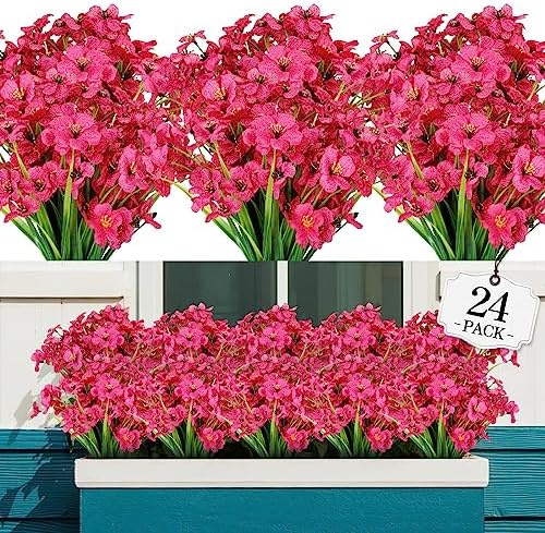 AGIRL Artificial Flowers Outdoor UV Resistant Fake Plant Garden Patio Decor by AGIRL