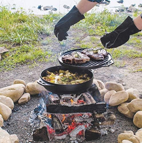 Lodge Cast Iron Cook-It-All Kit. Five-Piece Cast Iron Set includes a Reversible Grill/Griddle 14 Inch, 6.8 Quart Bottom/Wok, Two Heavy Duty Handles, and a Tips & Tricks Booklet. - Image 5