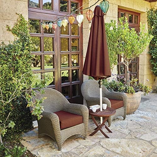 Classic Accessories Montlake Water-Resistant 25 x 22 x 4 Inch Patio Lounge Back Cushion, Heather Henna Red, Outdoor Loveseat Cushions - Image 2
