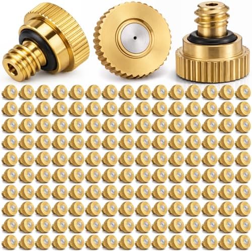 Zhengmy 200 Pcs Brass Misting Nozzles 0.1mm for Cooling System, Gold by Zhengmy