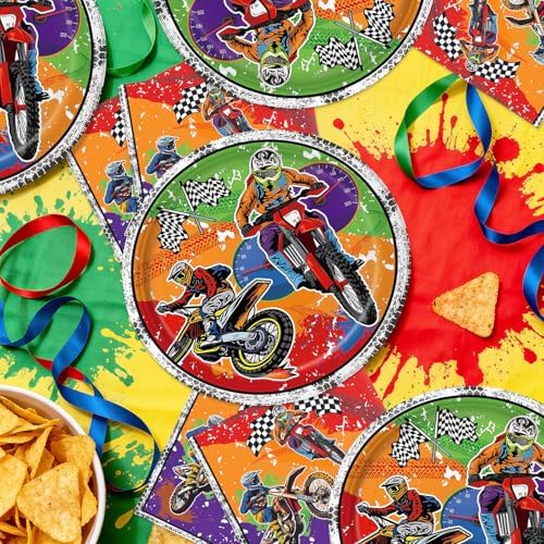 40pcs Dirt Bike Birthday Party Decorations Dirt Bike Motorcycle Plate Napkins for Boys Motocross Dirt Bike Party Supplies - Image 5