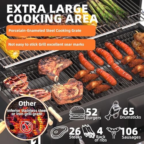36 In Large Charcoal Grill with Storage Cabinet - Image 4