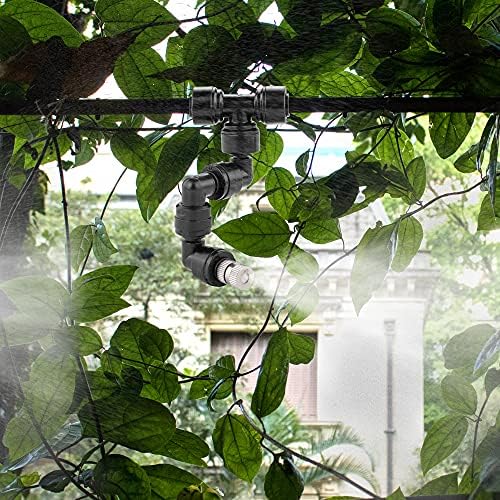 CozyCabin 360° Adjustable Mist Cooling System Nozzles Water Sprayers Connectors, Stainless Steel Misting Nozzles for Pets Reptiles Ecological Garden Patio Greenhouse, 5 Packs - Image 4
