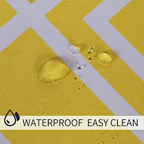 LUSHVIDA Moroccan Outdoor Tablecloth with Umbrella Hole, 60x84 Inch Yellow - Image 4