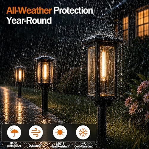 Tenmiro Solar Pathway Lights Outdoor 16 Pack, Bright Solar Garden Lights - Image 6