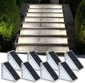 AUDLES LED Solar Step Lights Waterproof Outdoor Stair Lights, Solar Deck Lights Outdoor Decor IP67 Solar Decoration Lights for Yard (Cool White, 8 Pack) by AUDLES