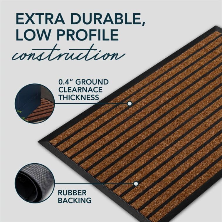 ubdyo Extra Durable Door Mat Outside Entrance (47" x 32", Bright Brown) - Image 4
