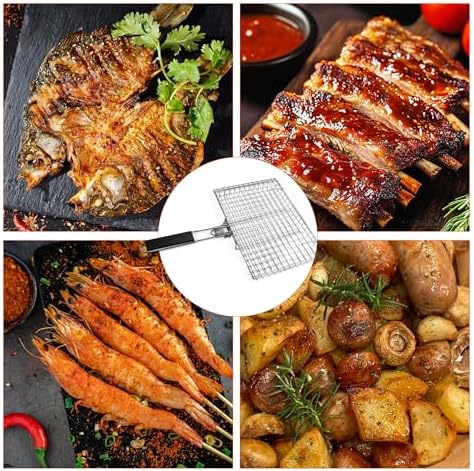 Fish Grill Baskets for Outdoor Grill, Deep Grilling Rack - Image 6