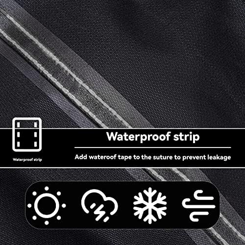 Outdoor Dining Cart Cover for 47inch Royal Gourmet Cart, Black - Image 3