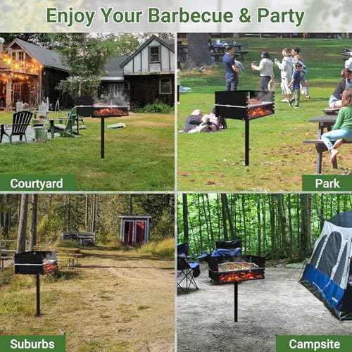 Park Grills, 384 Sq. In, Park Style Charcoal Grill - Image 7