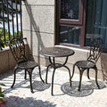 C/G 3 Piece Bistro Set,Outdoor Patio Set,Anti-Rust Cast Aluminum Bistro Table Set for Park Yard Front Porch Furniture(Antique Copper) by C%2FG+patio+casa