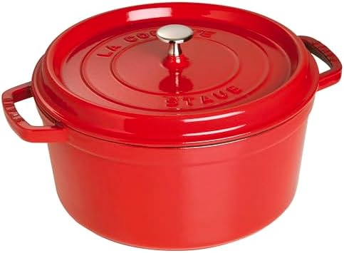 Staub 7-Qt Dutch Oven, Serves up to 7-8 People, Oven Safe to 500°F, Red by Unknown