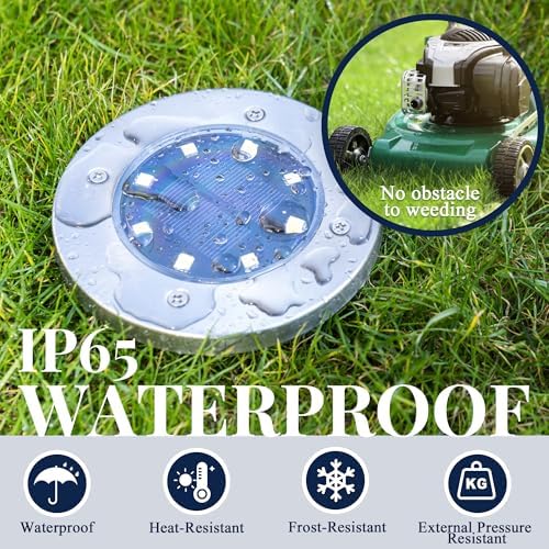SOLPEX Solar Ground Lights Outdoor, Garden Lights 12 Pack Warm White - Image 6