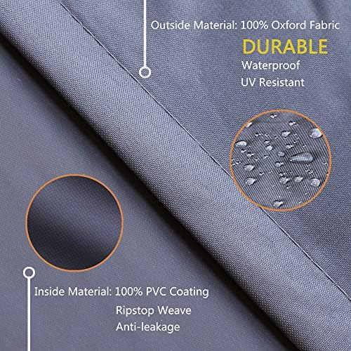 Patio Furniture Covers,Outdoor Furniture Cover Waterproof,Patio Furniture Set Covers for 3 Piece Outdoor Bistro,Patio Sofa Covers Set for 2 Chairs and Coffee Table,Grey - Image 5