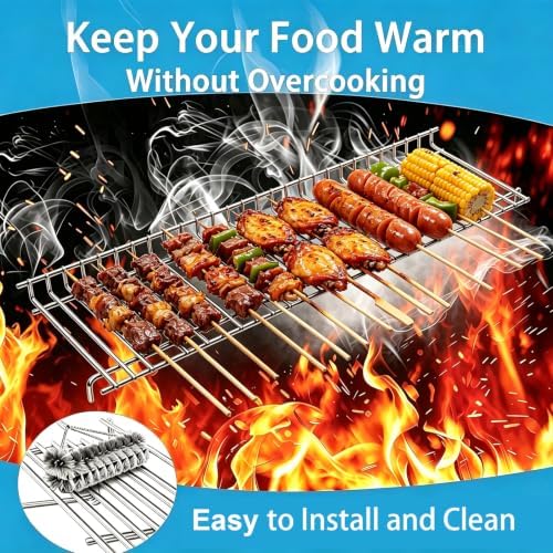 Grill Warming Rack for Home Depot Nexgrill 4 Burner 720-0830H, 25.59" Stainless Steel Nexgrill Top Grill Rack for Nexgrill Replacement Parts, Upper WarmingRack for Expert Grill 4 Burner 720-0789H - Image 3