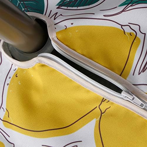SUQ I OME Patio Umbrella Tablecloth, Lemon, 60'' Round with Zipper - Image 5