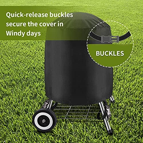 18 Inch Heavy Duty Waterproof UV Resistant Outdoor Grill Cover - Image 5