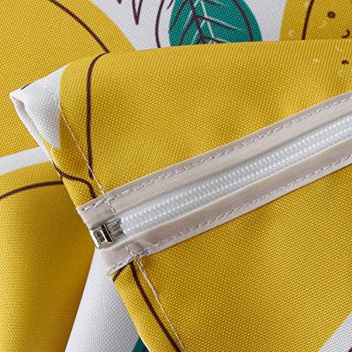 SUQ I OME Patio Umbrella Tablecloth, Lemon, 60'' Round with Zipper - Image 6