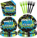 96 Pcs Bruh Birthday Party Supplies for Boys Teenager Serves 24 by Greencian