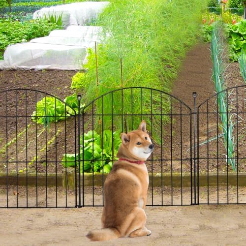 Decorative Garden Fence, 24in (H) x 10ft(L) No Dig Fence with Gate - Image 5