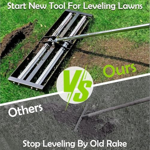 SporGain Lawn Leveling Rake 30"x10", Lawn Leveler with Aluminum Rollers - Image 7