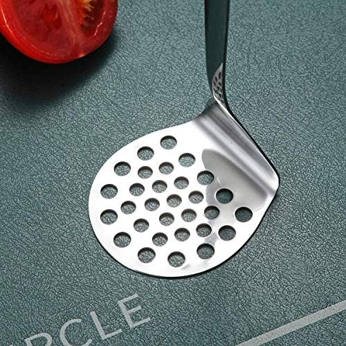 Stainless Steel Potato Masher, Berglander Heavy Duty Metal Potato Ricer, Food Masher Utensil Hand Masher, Vegetables Fruits Versatile Masher, Heat Resistant, Dishwasher Safe, Easy to Clean - Image 4