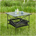 1-Piece Folding Outdoor Table with Carrying Bag,Lightweight Aluminum Roll-up Rectangular Table for Indoor, Outdoor Camping, Picnics,Beach,Backyard, BBQ, Party, Patio (Medium) by Unknown