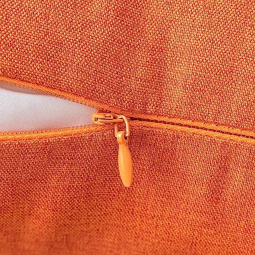 MIULEE Decorative Outdoor Pillow Covers Fall Euro 26x26 Bright Orange - Image 4