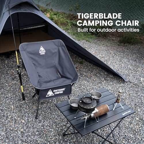ONETIGRIS Tigerblade Camping Chair, Lightweight Folding Backpacking Hiking Chair, Compact Portable 330 lbs Capacity - Image 4