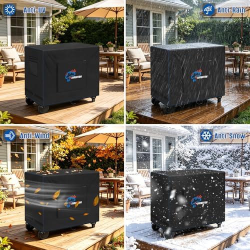 SIRUITON 600D Outdoor Bar Cart Cover for 36" Portable Outdoor Table - Image 6