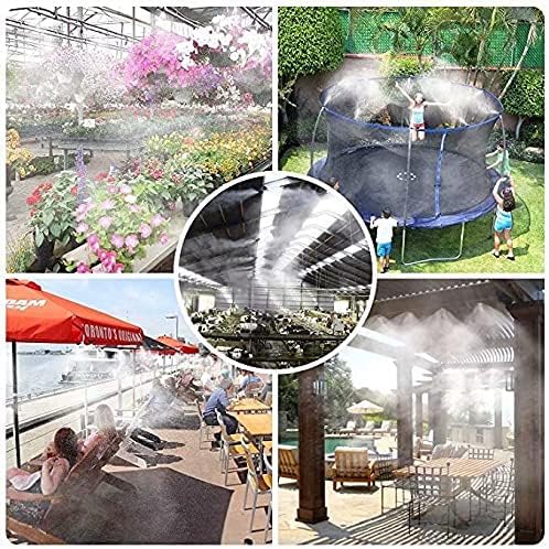 LANDGARDEN Outdoor Misting Cooling System, 85FT Mister Line+24 Brass Misting Nozzles,DIY Easy-Assemble.Water Mist Kit for Garden Porch Greenhouse Umbrella Canopy Fan - Image 4