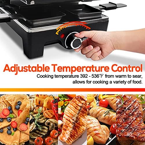 Raclette Table Grill, CUSIMAX Electric Indoor Grill Korean BBQ Grill, Black - Image 4