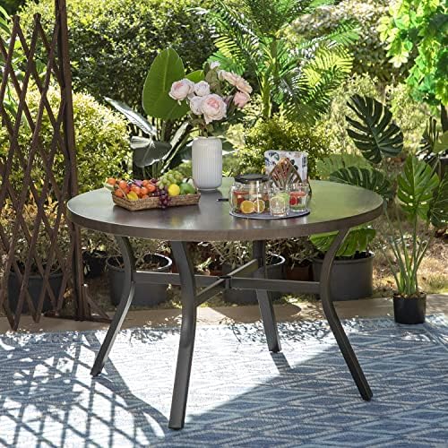 Sophia & William 5 Piece Patio Dining Set, 44'' Round Table & Swivel Chairs - Image 6
