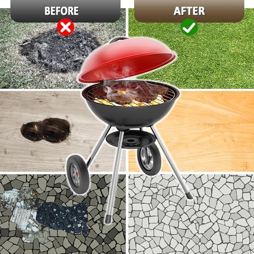 Fire Pit Mat, 37.8"x 39.4" Fireproof Blanket for Under Fire Pit, Brown - Image 2