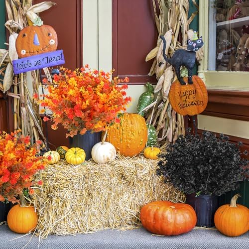 AGIRL Artificial Fall Flowers Outdoor,UV Resistant Fake Mums Porch Decor - Image 6