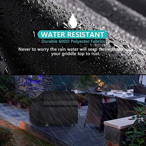 NEXCOVER Offset Smoker Cover - 60 Inch Waterproof Charcoal Grill Cover, Outdoor Heavy Duty BBQ Cover, Rip Resistant Smokestack Barbecue Cover for Brinkmann Char-Broil Weber Nexgrill, Black. - Image 4