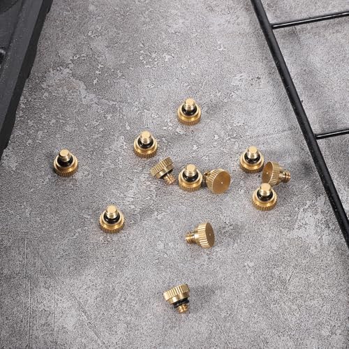Psyqtsuary 12Pcs Brass Misting Nozzle Plug for Outdoor Spray Cooling System, Heavy Duty 10/24 Screw Thread Misting Nozzle Plug for Patio Mist System - Image 5