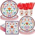 168Pcs Mexican Fiesta Party Decorations, Serves 24 by Greencian