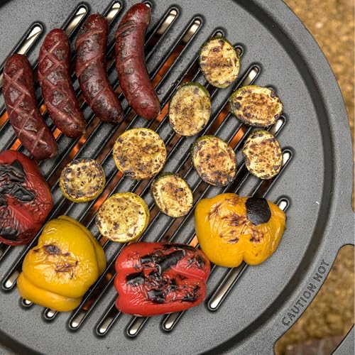 Solo Stove Large Cast Iron Grill Top, Cookware for Bonfire and Yukon fire pit, Fireplace accessory, Cooking surface: 17.75", Weight: 17 lbs - Image 6