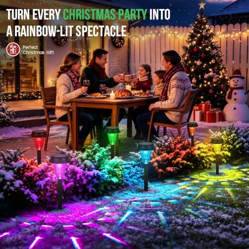 GIGALUMI Solar Christmas Lights Outdoor Waterproof Pathway Lights, 12 Pack - Image 4