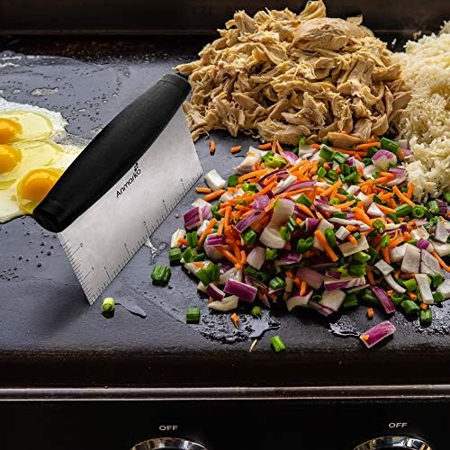 Anmarko Metal Spatula Stainless Steel Scraper - Professional Chef Griddle Spatulas Set of 3 - Heavy Duty Accessories Great for Cast Iron BBQ Flat Top Grill Skillet Pan - Commercial Grade - Image 5