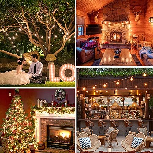 Bosceos Outdoor G40 LED Globe String Lights Waterproof 50FT, White Wire - Image 6