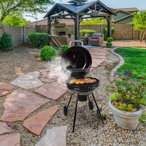Grill Boss Charcoal Kettle Grill with Large 22-Inch Cooking Area - Image 5