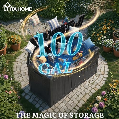 YITAHOME 100 Gallon Large Outdoor Deck Box - Image 2