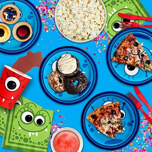 Mighty Monster Birthday Party Supplies Set Plates Napkins Cups Tableware Kit for 16 - Image 6