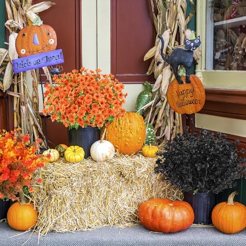 AGIRL Artificial Fall Flowers Outdoor,UV Resistant Fake Mums Porch Decor - Image 5