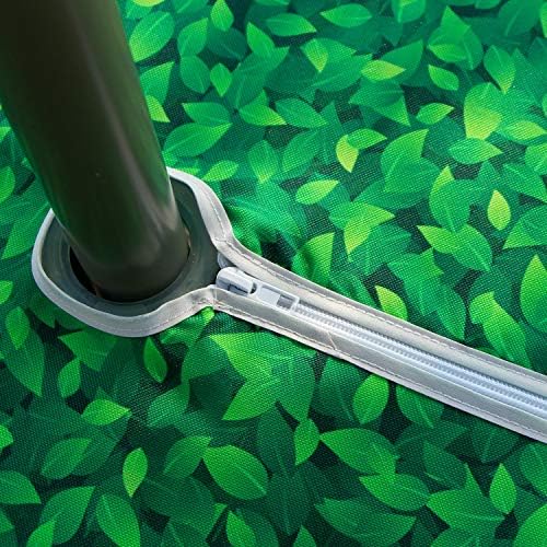 EHouseHome Outdoor Indoor 60x84 inch Rectangle Tablecloth with Umbrella Hole and Zipper, Waterproof Patio Table Cloths, Spring/Summer Table Covers for Backyard Circular Table/BBQs/Picnic - Image 4