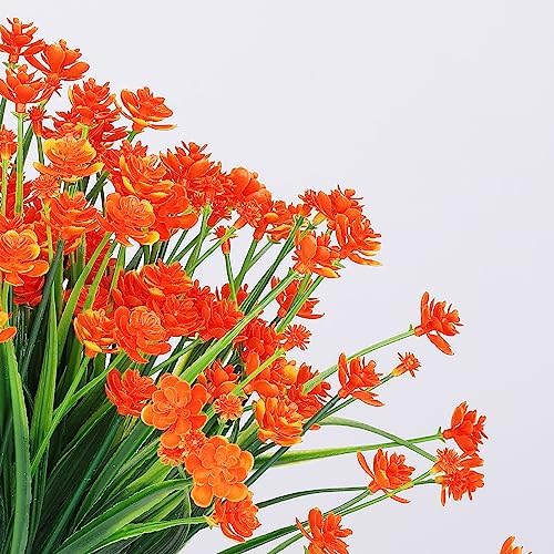 AGIRL Artificial Fall Flowers Outdoor,UV Resistant Fake Mums Porch Decor - Image 3